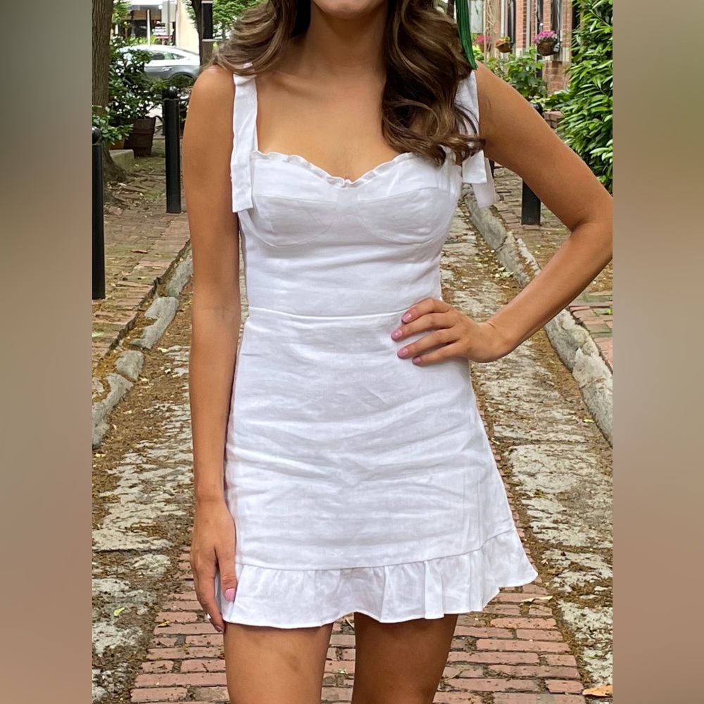 Reformation White Mini Dress